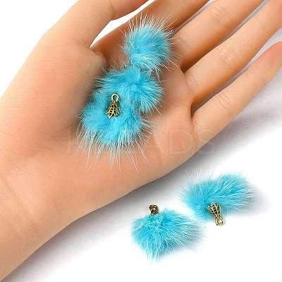 Faux Mink Fur Tassel Pendant Decorations FIND-YW0002-24I-1