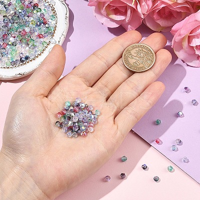 500Pcs 10 Colors Transparent Colours Glass Seed Beads GLAA-YW0005-85-1