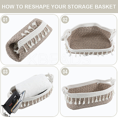 Cotton Rope Woven Storage Basket AJEW-WH20020-153C-1