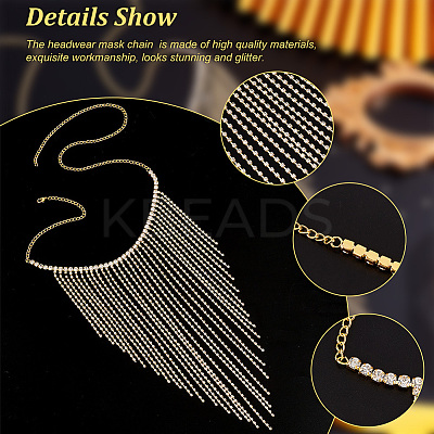 Alloy Headwear Masquerade Masks AJEW-WH0258-540G-1
