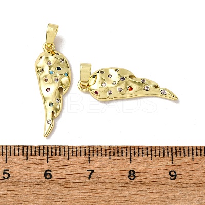 Brass Micro Pave Cubic Zirconia Pendants KK-F911-22G-1