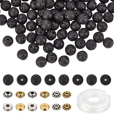 120Pcs 6 Style Tibetan Style Alloy Spacer Beads KK-NB0001-54-1