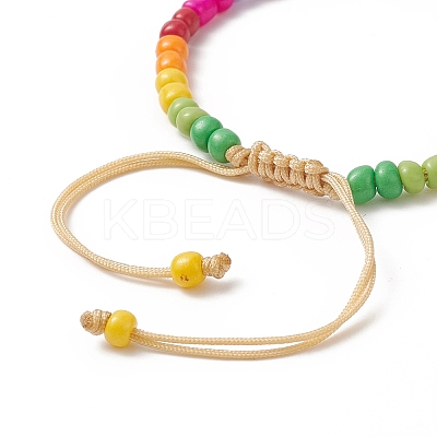 Glass Seed Braided Bead Bracelet BJEW-MZ00025-02-1
