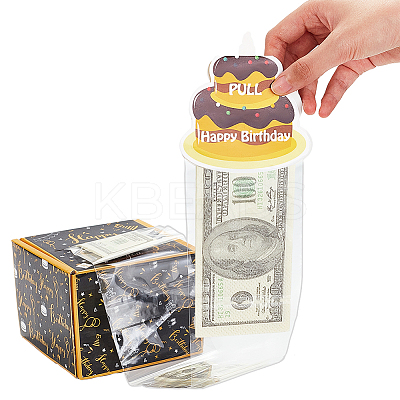 Happy Birthday Day Money Box for Cash Gift Pull DIY-WH0430-335-1