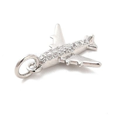 Rack Plating Brass Micro Pave Cubic Zirconia Charms KK-K270-39P-1