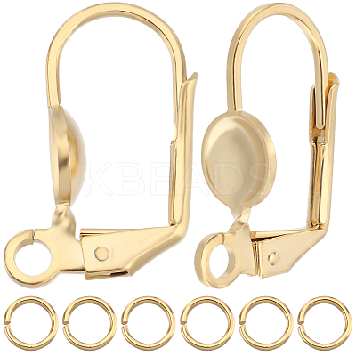 20Pcs Brass Leverback Earring Findings KK-BBC0010-51-1