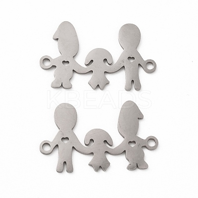 Non-Tarnish 201 Stainless Steel Connector Charms STAS-K251-095P-1