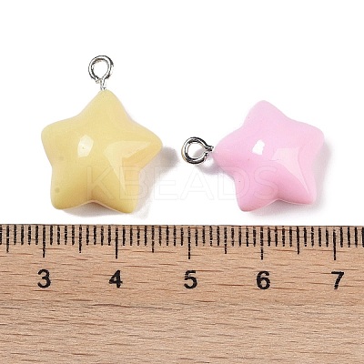 Opaque Resin Pendants RESI-H162-07P-02-1