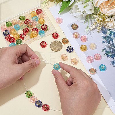 60Pcs Transparent Glass Beads GLAA-SC0003-06-1