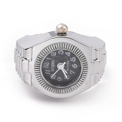 201 Stainless Steel Stretch Watchband Finger Ring Watches LS-WACH-G018-03P-03-1