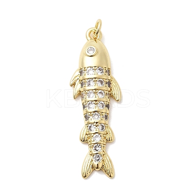 Brass Micro Pave Cubic Zirconia Pendants KK-K529-56B-G-1