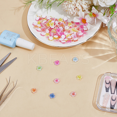 100Pcs Resin Sakura Cabochons MRMJ-ME0001-07-1