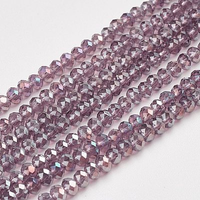 Electroplate Glass Beads Strands LS-EGLA-D020-3x2mm-81-1