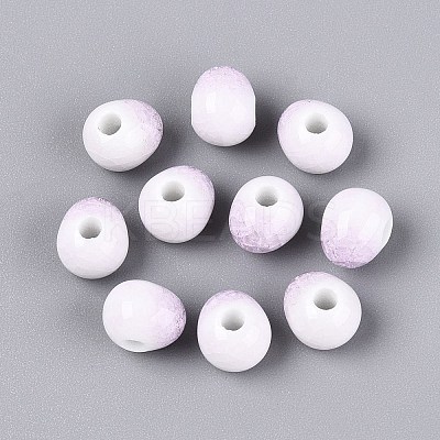 Handmade Crackle Porcelain Beads PORC-Q008-06B-03-1