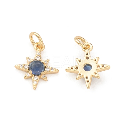 Eco-Friendly Brass Micro Pave Cubic Zirconia Charms KK-I698-28G-1
