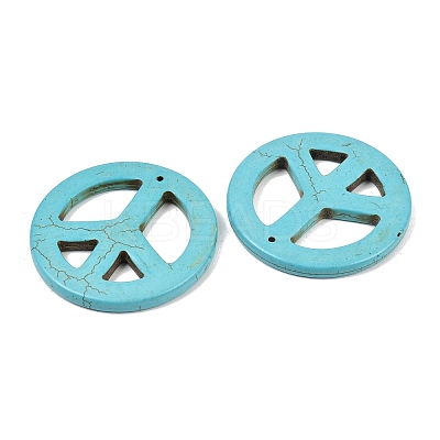 Synthetic Howlite Big Pendants X-TURQ-GP204-1-1