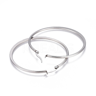 Tarnish Resistant 201 Stainless Steel Hoop Earrings LS-EJEW-A052-27A-1