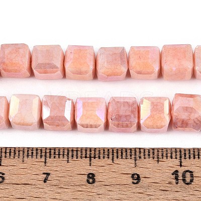 Anti-Tarnish Electroplate Glass Beads Strands GLAA-T025-8mm-10I-1