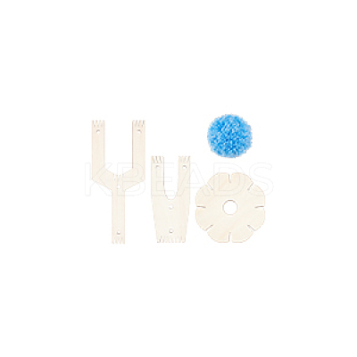 Wood Pom Pom Maker Kit WOOD-WH0050-008-1