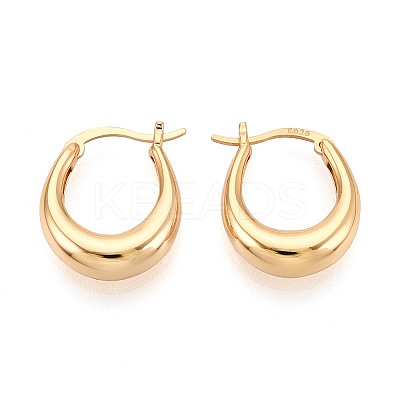 925 Sterling Silver Hoop Earrings STER-N016-130G-1