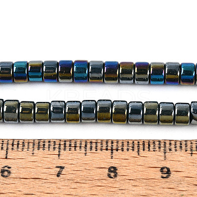 AB Color Plated Opaque Glass Beads Strands GLAA-T026-2x4mm-P16-1