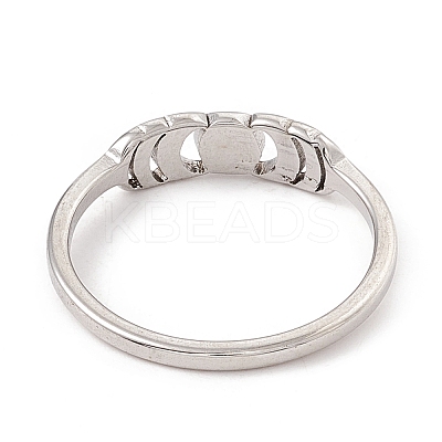 Non-Tarnish 201 Stainless Steel Moon Phase Finger Ring for Women LS-RJEW-A006-05P-1