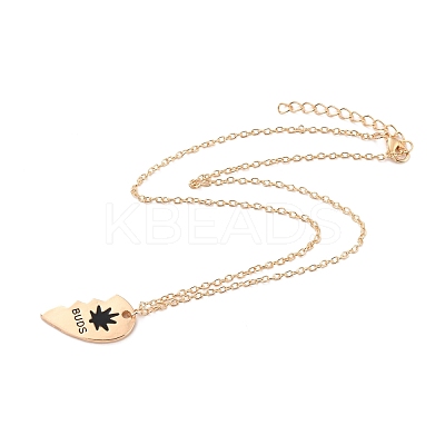 BEST BUDS Alloy Pendant Necklaces NJEW-K124-03B-G-1
