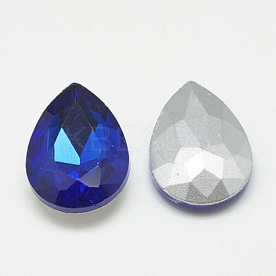 Pointed Back Glass Rhinestone Cabochons RGLA-T081-10x14mm-11-1