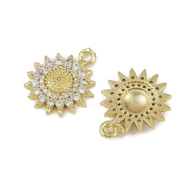 Brass Micro Pave Cubic Zirconia Pendants KK-I358-063G-J-1