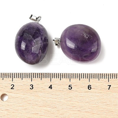 Natural Amethyst Pendants G-A249-04A-02P-1