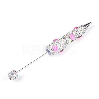 Resin & Polymer Clay Pave Rhinestone Ball-Point Pen AJEW-T013-04H-1