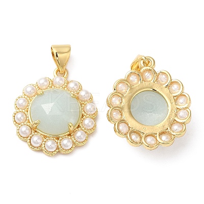 Ion Plating(IP) Natural Mixed Gemstone Pendant G-E599-03G-1