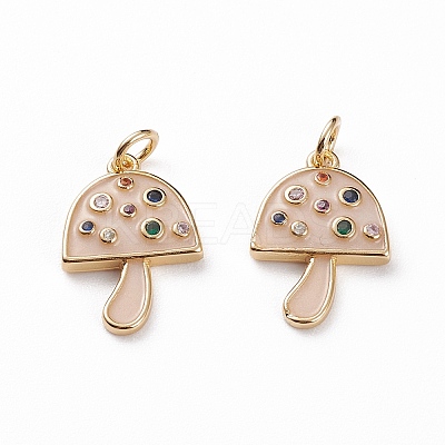 Brass Micro Pave Colorful Cubic Zirconia Pendants LS-KK-C100-09G-1