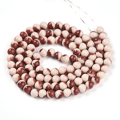 Baking Paint Glass Beads X1-DGLA-N012-8mm-08-1