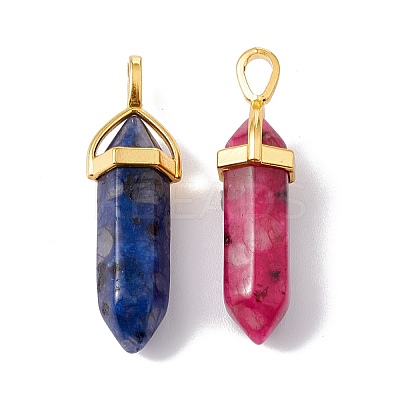 DIY Gemstone Bullet Pendant Necklace Making Kit DIY-FS0003-06-1
