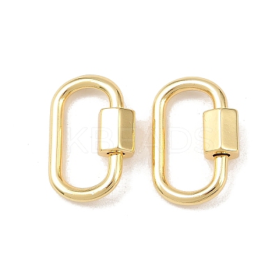 Brass Screw Carabiner Lock Charms KK-Z132-07G-1