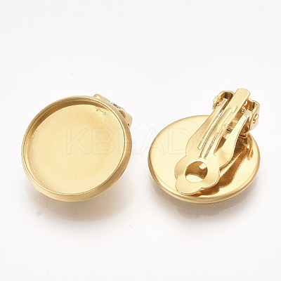 201 Stainless Steel Clip-on Earring Findings STAS-T045-34D-G-1