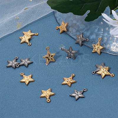 20Pcs 2 Colors 304 Stainless Steel Charms FIND-DC0001-13-1