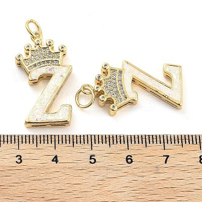 Brass Micro Pave Clear Cubic Zirconia Pendants KK-G498-01Z-02-1