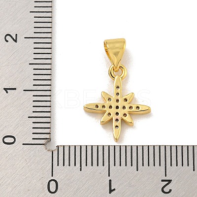 Rack Plating Brass Micro Pave Cubic Zirconia Charms KK-C074-62G-1