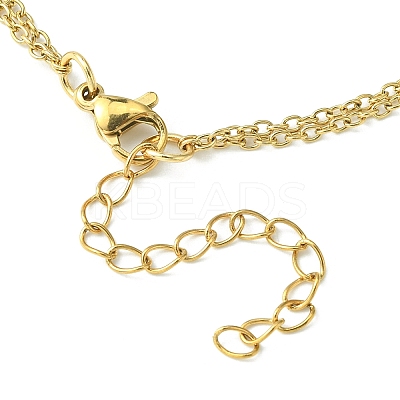 Natural Mixed Gemstone Bullet Link Bracelet BJEW-JB09563-1