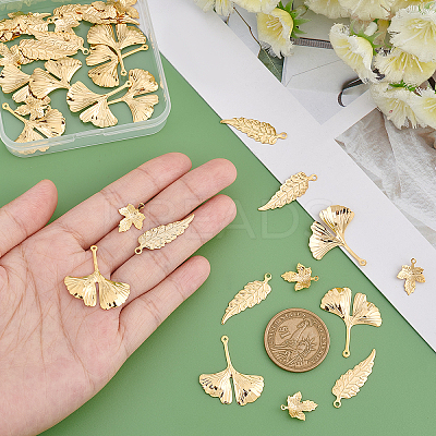 36Pcs 3 Style 304 Stainless Steel Pendants STAS-UN0035-33-1