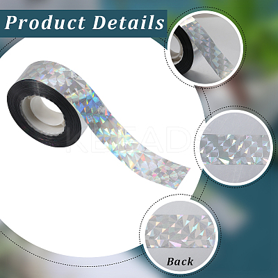 Holographic Laser Shining Bopp PET Plastic Scrapbook Decorative Adhesive Tapes AJEW-WH20010-47B-02-1
