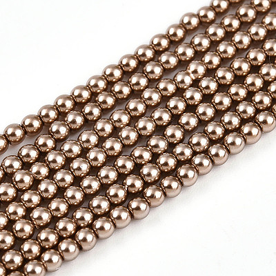 Baking Paint Pearlized Glass Pearl Bead Strands HY-N002-2mm-A06-1