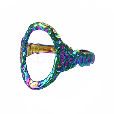 Open Oval Cuff Rings RJEW-N038-001-1