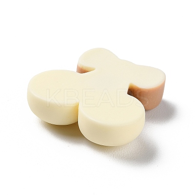 Cartoon Opaque Resin Cherry with Bowknot Cabochons RESI-Q218-01G-1