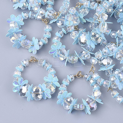 Glass Beads Pendants FIND-S306-17A-1