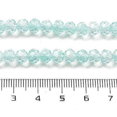 Transparent Crackle Glass Beads Strands CCG-L050-01B-07-1