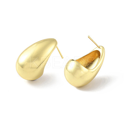 Teardrop Rack Plating Brass Stud Earrings for Women EJEW-F310-10G-1