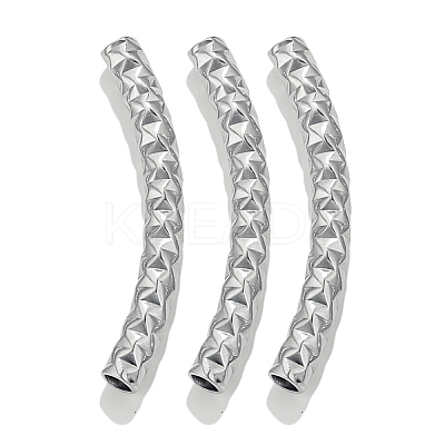304 Stainless Steel Curved Tube Beads LS-STAS-M071-03I-P-1